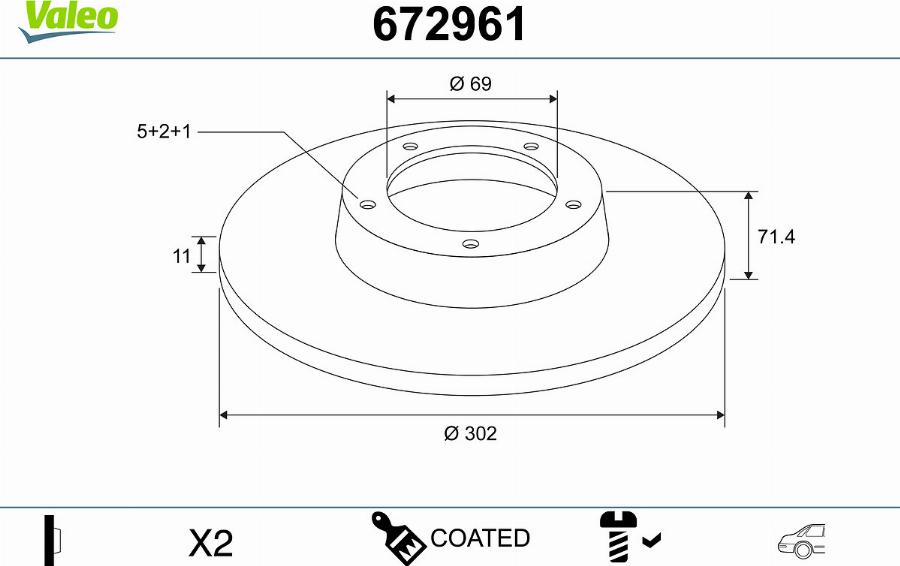 Valeo 672961 - Kočioni disk www.molydon.hr