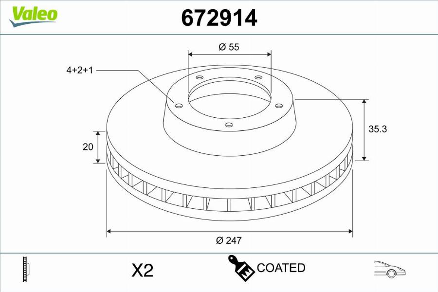 Valeo 672914 - Kočioni disk www.molydon.hr