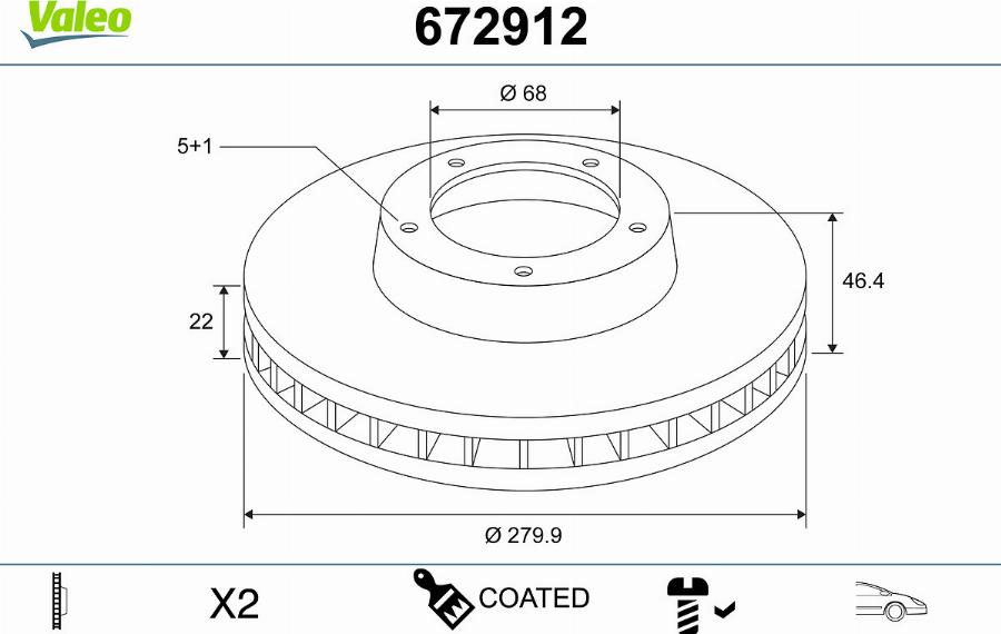 Valeo 672912 - Kočioni disk www.molydon.hr