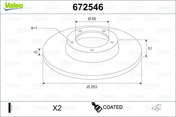 Valeo 672546 - Kočioni disk www.molydon.hr