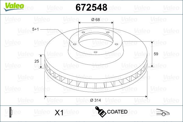 Valeo 672548 - Kočioni disk www.molydon.hr