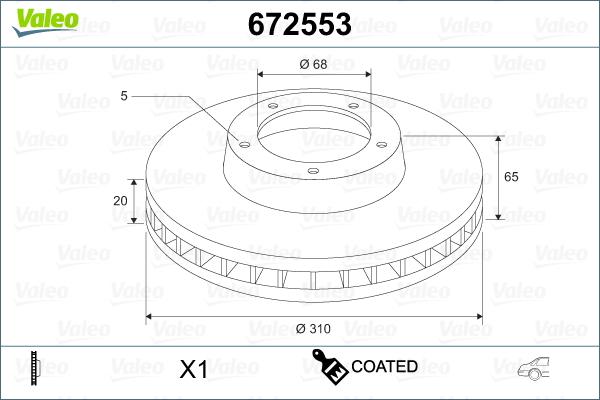 Valeo 672553 - Kočioni disk www.molydon.hr