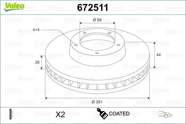 Valeo 672511 - Kočioni disk www.molydon.hr