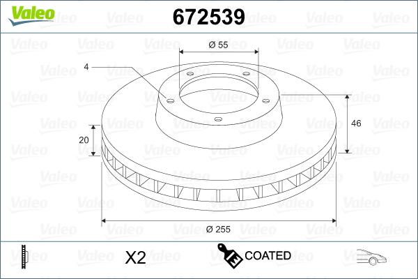 Valeo 672539 - Kočioni disk www.molydon.hr