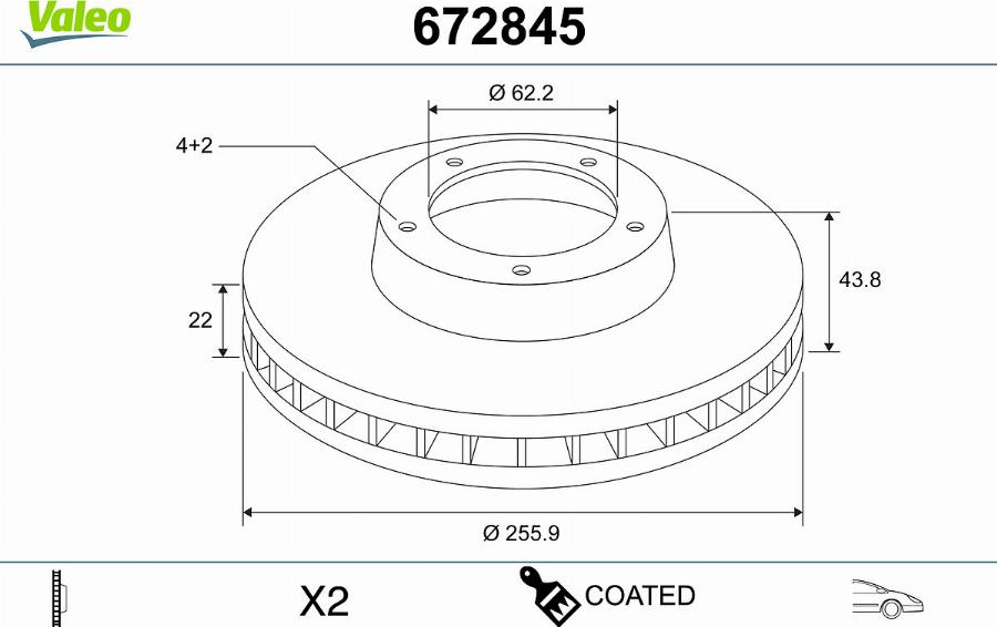 Valeo 672845 - Kočioni disk www.molydon.hr