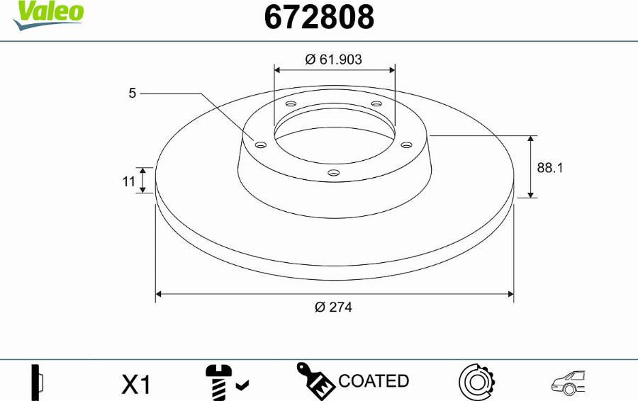 Valeo 672808 - Kočioni disk www.molydon.hr