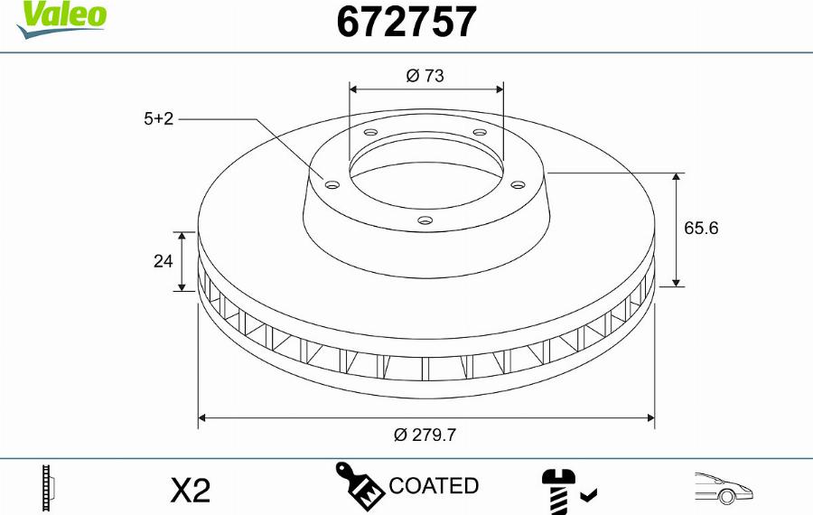 Valeo 672757 - Kočioni disk www.molydon.hr