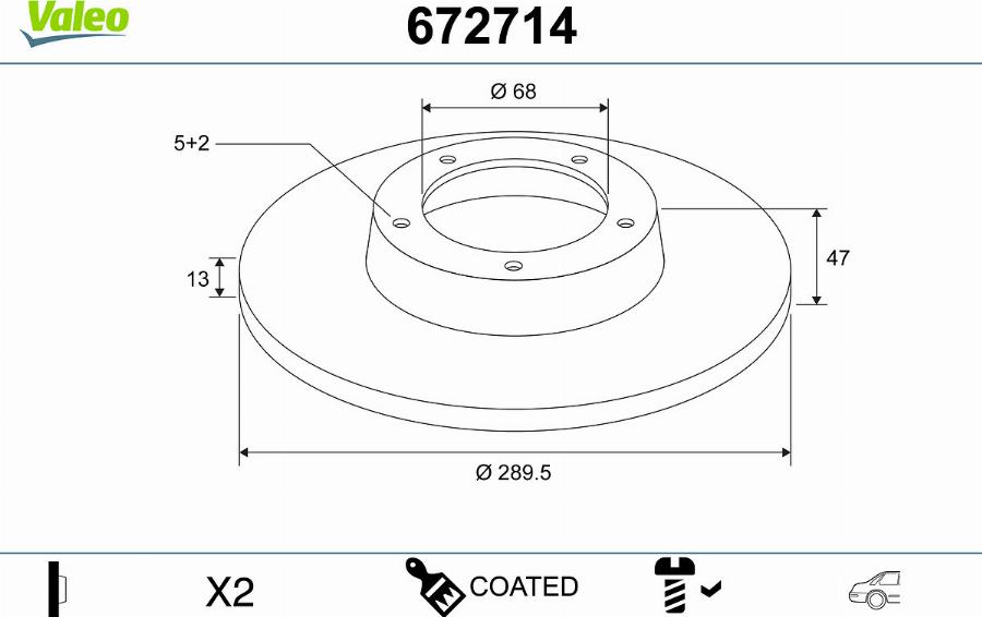 Valeo 672714 - Kočioni disk www.molydon.hr