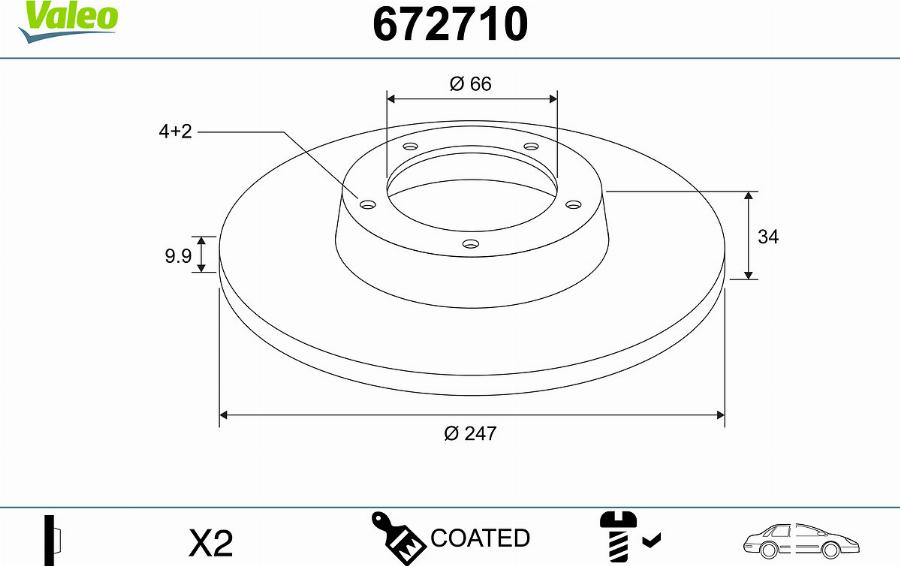 Valeo 672710 - Kočioni disk www.molydon.hr