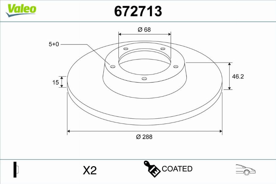 Valeo 672713 - Kočioni disk www.molydon.hr