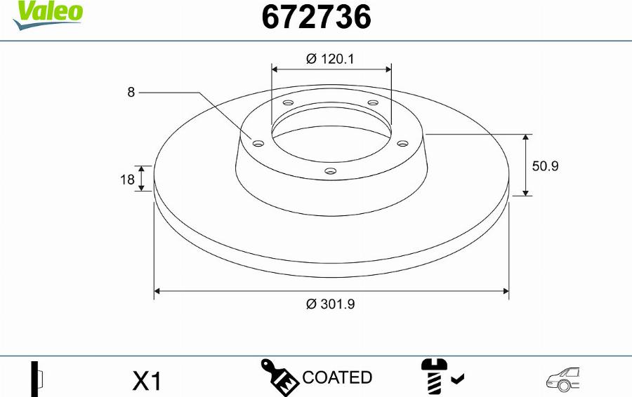 Valeo 672736 - Kočioni disk www.molydon.hr