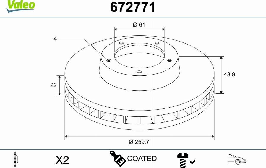 Valeo 672771 - Kočioni disk www.molydon.hr