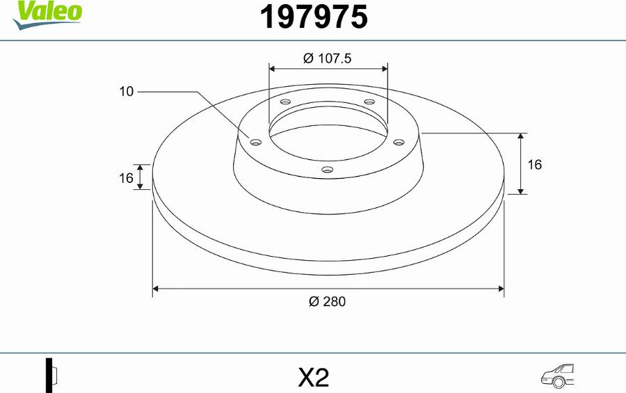 Valeo 197975 - Kočioni disk www.molydon.hr