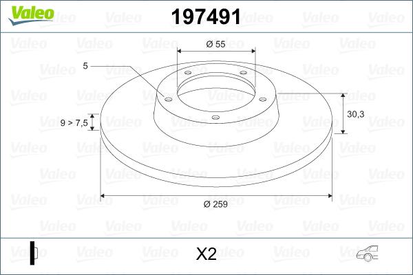 Valeo 197491 - Kočioni disk www.molydon.hr