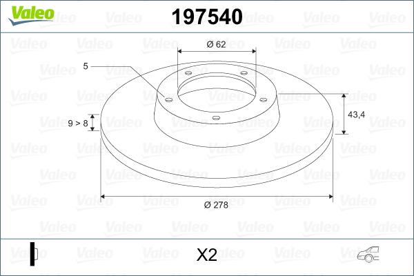 Valeo 197540 - Kočioni disk www.molydon.hr