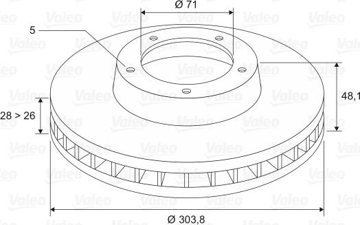 Valeo 197561 - Kočioni disk www.molydon.hr