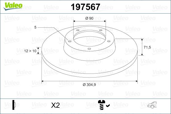 Valeo 197567 - Kočioni disk www.molydon.hr