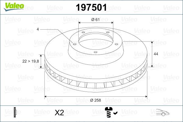 Valeo 197501 - Kočioni disk www.molydon.hr