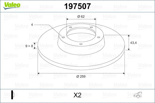 Valeo 197507 - Kočioni disk www.molydon.hr