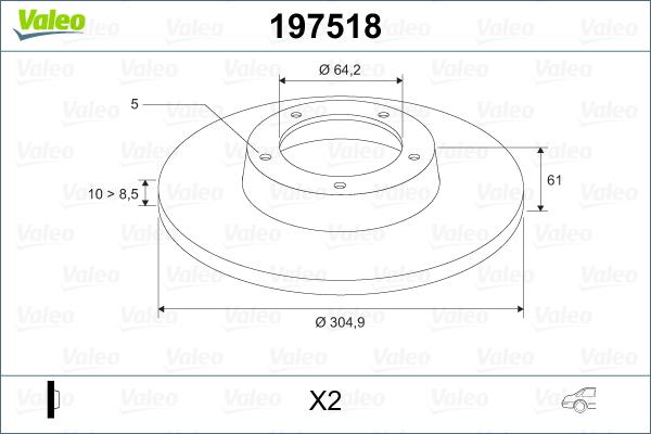 Valeo 197518 - Kočioni disk www.molydon.hr