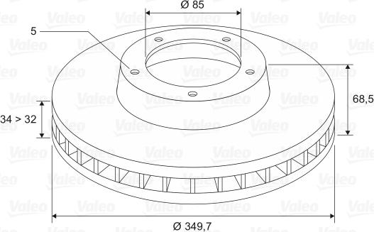 Valeo 197535 - Kočioni disk www.molydon.hr