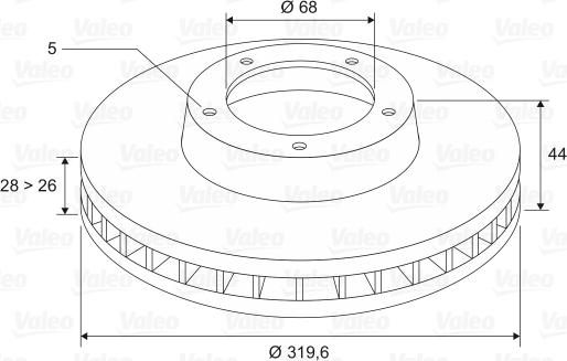 Valeo 197578 - Kočioni disk www.molydon.hr