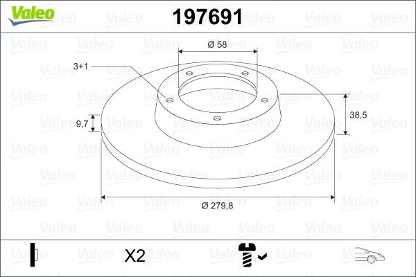 Valeo 197691 - Kočioni disk www.molydon.hr