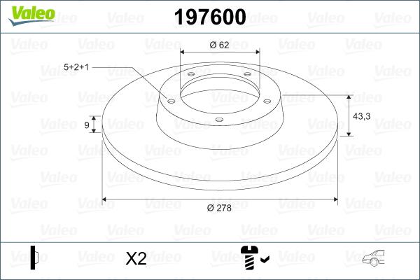 Valeo 197600 - Kočioni disk www.molydon.hr