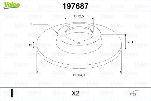 Valeo 197687 - Kočioni disk www.molydon.hr