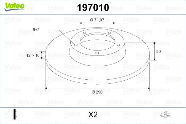 Valeo 197010 - Kočioni disk www.molydon.hr