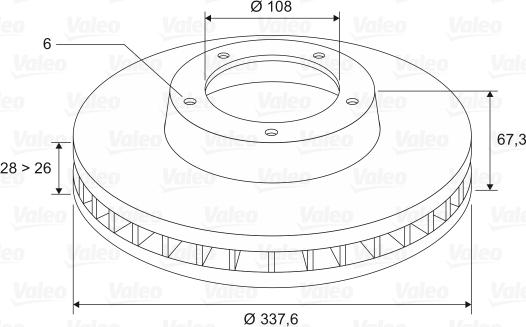 Valeo 197071 - Kočioni disk www.molydon.hr