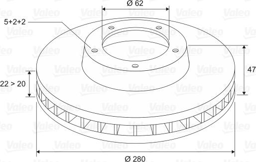 Valeo 197135 - Kočioni disk www.molydon.hr