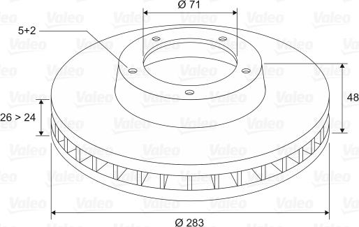 Valeo 197333 - Kočioni disk www.molydon.hr