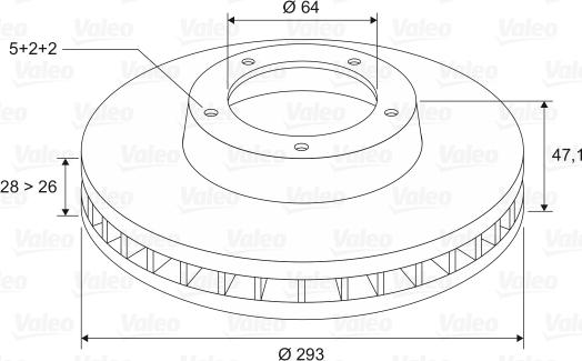 Valeo 197285 - Kočioni disk www.molydon.hr