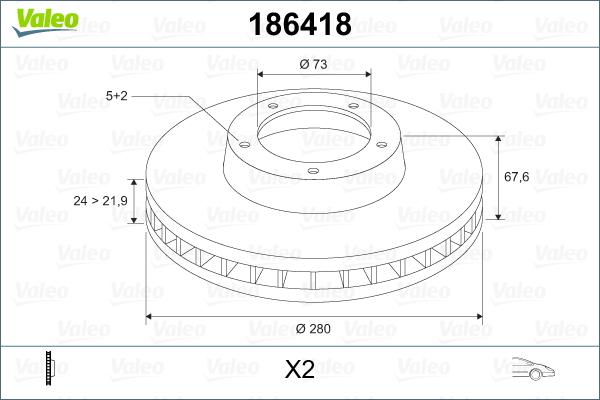 Valeo 186418 - Kočioni disk www.molydon.hr