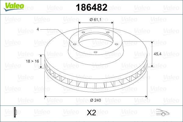 Valeo 186482 - Kočioni disk www.molydon.hr