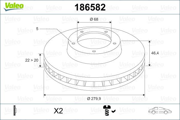 Valeo 186582 - Kočioni disk www.molydon.hr