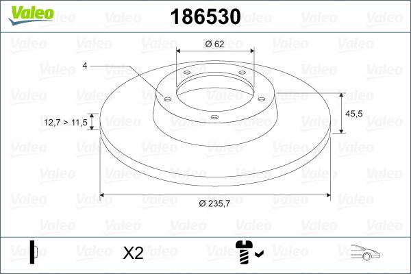 Valeo 186530 - Kočioni disk www.molydon.hr