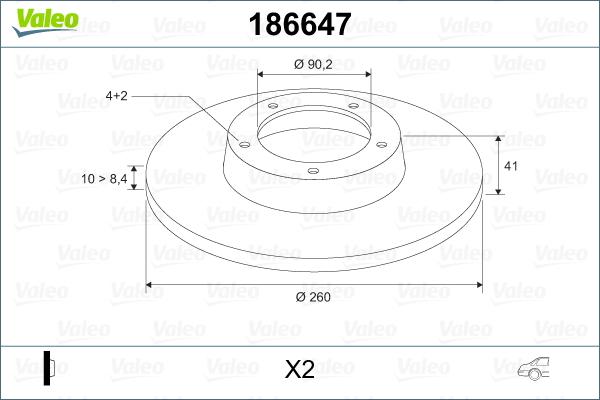 Valeo 186647 - Kočioni disk www.molydon.hr