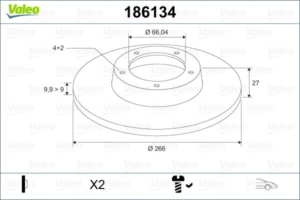 Valeo 186134 - Kočioni disk www.molydon.hr