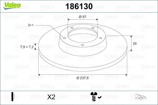 Valeo 186130 - Kočioni disk www.molydon.hr