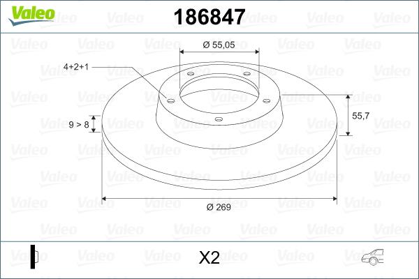 Valeo 186847 - Kočioni disk www.molydon.hr