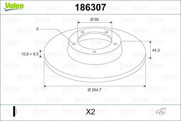 Valeo 186307 - Kočioni disk www.molydon.hr