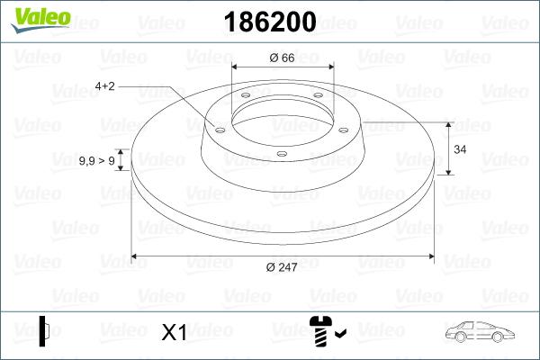 Valeo 186200 - Kočioni disk www.molydon.hr