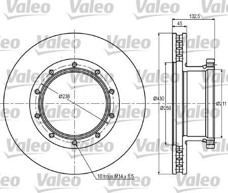 Valeo 187051 - Kočioni disk www.molydon.hr