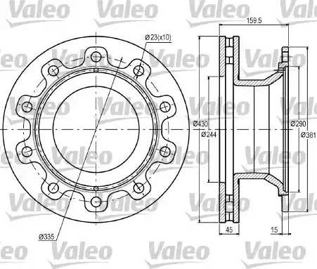 Valeo 187057 - Kočioni disk www.molydon.hr