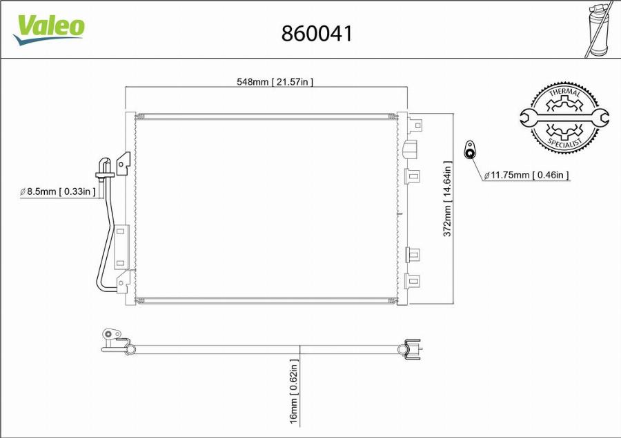 Valeo 860041 - Kondenzator, klima-Uređaj www.molydon.hr