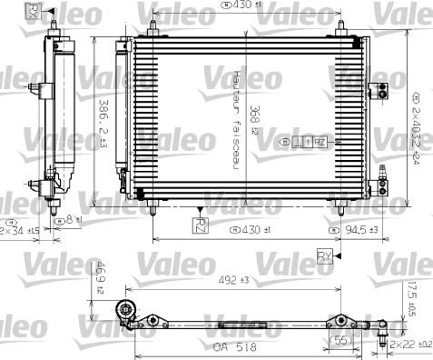 Valeo 817464 - Kondenzator, klima-Uređaj www.molydon.hr