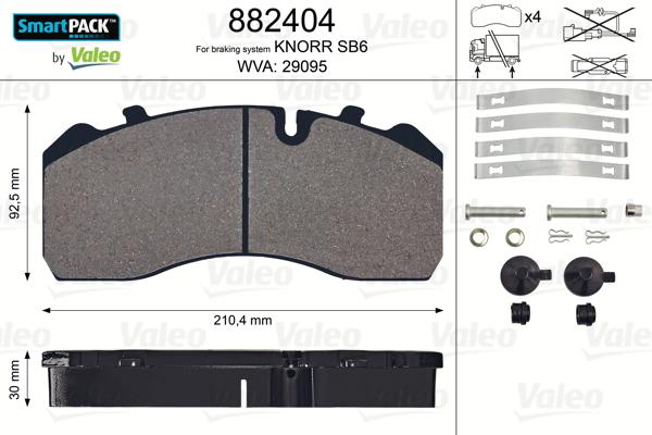 Valeo 882404 - Komplet Pločica, disk-kočnica www.molydon.hr