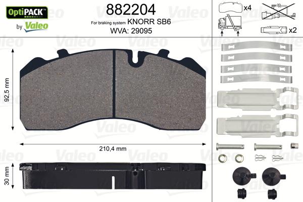 Valeo 882204 - Komplet Pločica, disk-kočnica www.molydon.hr